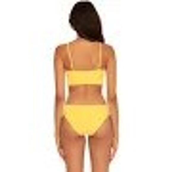 BECCA Women's Medium Cinched Adjustable Bikini Top Banana Swimwear Separates - Picture 3 of 10